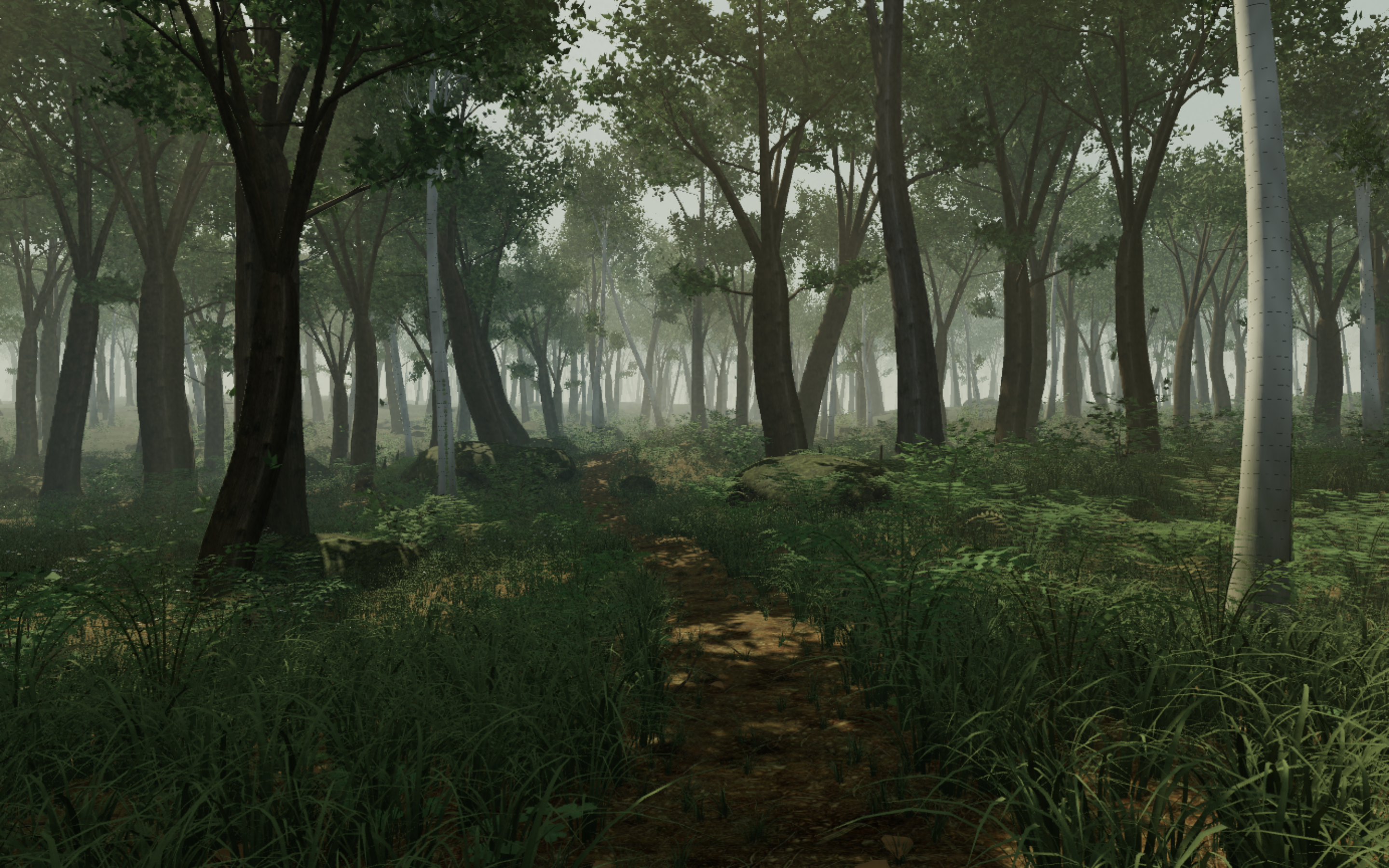Verdant Forest 라이브 사이트, 3,808그루 나무가 들어간 3D 숲 실제 조작 화면